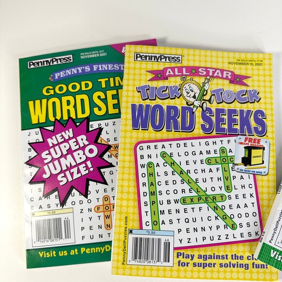 Penny Press Word Seek Lot of 4 - Picture 2 of 10